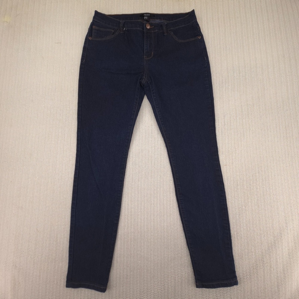 Forever 21 Jeans Womens 29 Blue High Rise Skinny Stretch Tapered 30" Waist